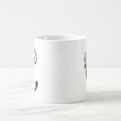 水彩画の花の手紙Cのモノグラムの芸術のマグ コーヒーマグカップ (中央)