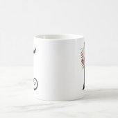 水彩画の花の手紙Eのモノグラムの芸術のマグ コーヒーマグカップ (中央)