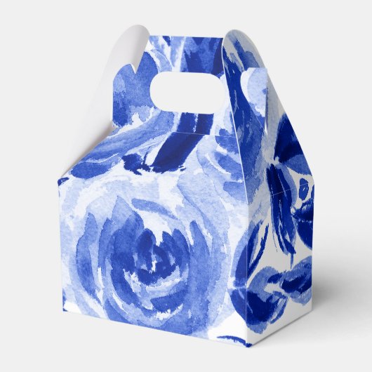 水彩画の花の新婦付添人の結婚式の引き出物箱 フェイバーボックス (裏面サイド)