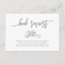 水彩画の花の植物のリース|の本の要求 エンクロージャーカード