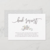 水彩画の花の植物のリース|の本の要求 エンクロージャーカード (正面/裏面)