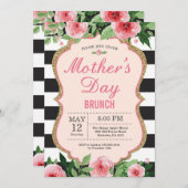 水彩画の花の母の日のブランチの招待状 招待状 (正面/裏面)