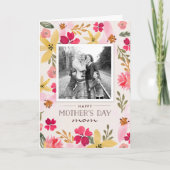 水彩画の花の母の日カード カード (正面)