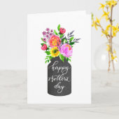 水彩画の花の母の日カード カード (黄色い花)