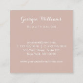 水彩画の花の水玉模様の正方形の名刺 スクエア名刺 (裏面)