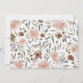 水彩画の花の洗礼/《キリスト教》洗礼式や命名式の招待状 招待状 (裏面)