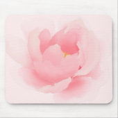 水彩画の花の淡いピンクのシャクヤク マウスパッド (正面)