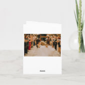 水彩画の花の結婚式の写真のサンキューカード サンキューカード (裏面)