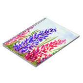 水彩画の花の芸術の紫色のLupineの野生の花 ノートブック (左側)