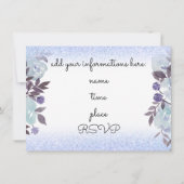 水彩画の花の音楽発表会 招待状 (裏面)