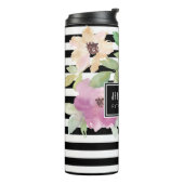 水彩画の花は及び縞で飾ります タンブラー (回転左)