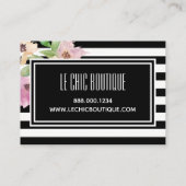 水彩画の花は及び縞で飾ります 割引カード (裏面)