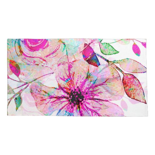 水彩画の花は枕カバー、Size王を選抜します 枕カバー (裏面)