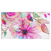 水彩画の花は枕カバー、Size王を選抜します 枕カバー (正面)