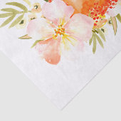 水彩画の花及び柿のフルーツの花束 薄葉紙 (詳細)