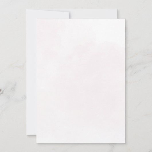 水彩画の花嫁お別れパーティー飛行機窓の招待状 招待状 (裏面)