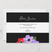 水彩画の花嫁の少女に ウェディングパーティーのカード 招待状 (裏面)