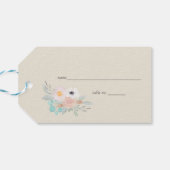 水彩画の花束のギフトのラベルの座席表 ギフトタグ (裏面横)