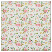 水彩画の花柄の生地 ファブリック (見本)