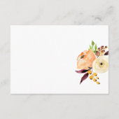 水彩画の花柄は感謝していしています ノートカード (裏面)