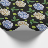 水彩画の花柄パターン ラッピングペーパー (角)