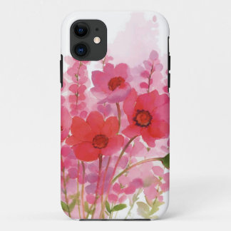 水彩画の花柄 iPhone 11 ケース
