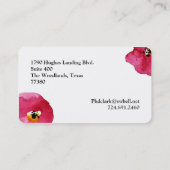 水彩画の花模様の名刺 名刺 (裏面)