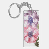 水彩画の花 キーホルダー (正面左)