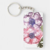 水彩画の花 キーホルダー (正面)