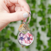 水彩画の花 キーホルダー (手)