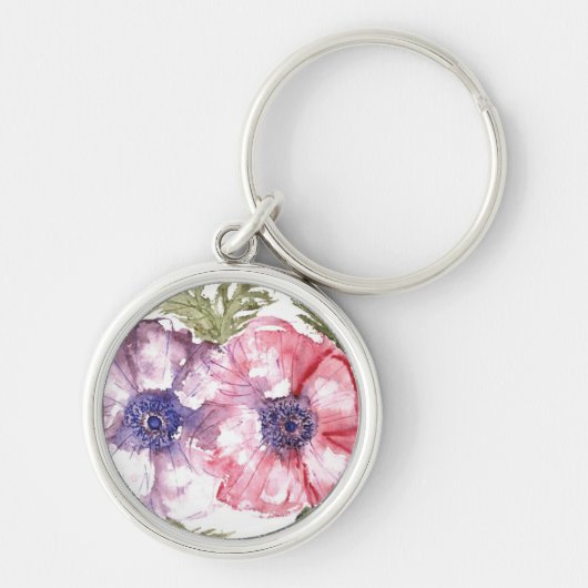 水彩画の花 キーホルダー (正面)