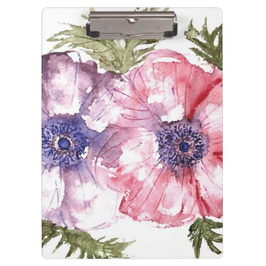 水彩画の花 クリップボード (正面)