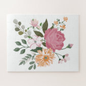 水彩画の花 ジグソーパズル (横)