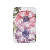 水彩画の花 バスマット (正面縦)