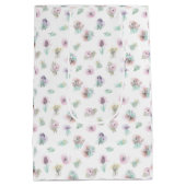 水彩画の花 ミディアムペーパーバッグ (裏面)