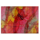 水彩画の芸術の赤い黄色 カッティングボード (正面)
