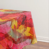 水彩画の芸術の赤い黄色 テーブルクロス (インサイチュ)