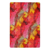 水彩画の芸術の赤い黄色 ミニクリップボード (裏面)