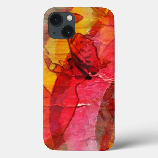 水彩画の芸術の赤い黄色 Case-Mate iPhoneケース (裏面)