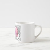 水彩画の華やかなアートペンとインクアート エスプレッソカップ (右)