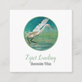 水彩画の華やかな海老 スクエア名刺 (正面)