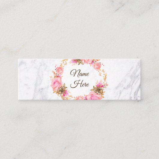 水彩画の華麗さの大理石の小型名刺 スキニー名刺 (正面)