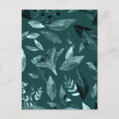 水彩画の落ち葉10 シーズンポストカード (正面)