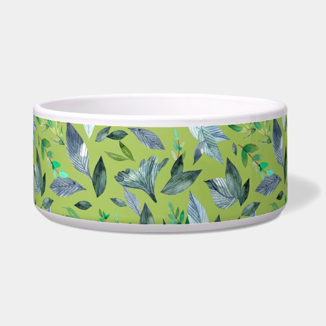 水彩画の落ち葉6 ボウル (正面)