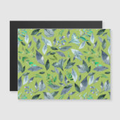 水彩画の落ち葉6 マグネット招待状 (正面/裏面)