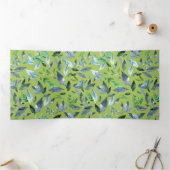 水彩画の落ち葉6 三つ折り案内状 (内部)