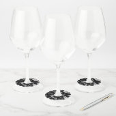 水彩画の落ち葉9 ワイングラスタグ (セット)