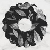 水彩画の落ち葉9 ワイングラスタグ (裏面)