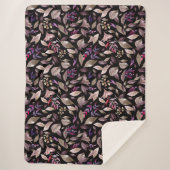 水彩画の落ち葉 シェルパブランケット (正面)