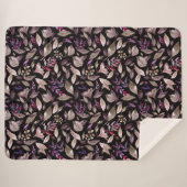 水彩画の落ち葉 シェルパブランケット (正面(横))